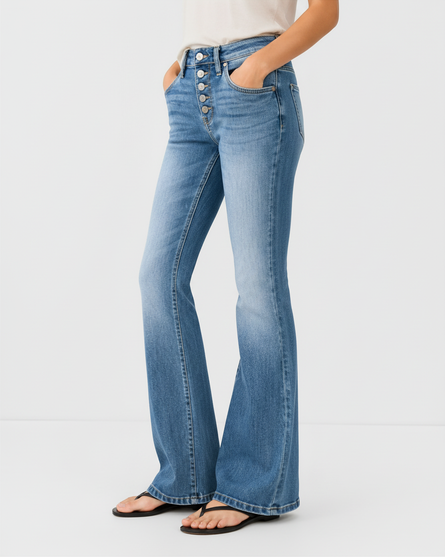 TIZIANA – Jeans svasati a vita alta dal fascino vintage
