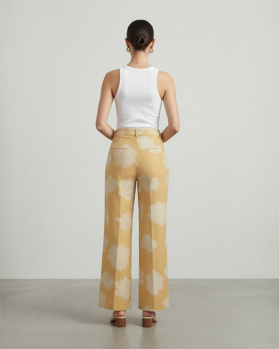 ARIELLA – Pantaloni lounge a gamba larga con stampa floreale