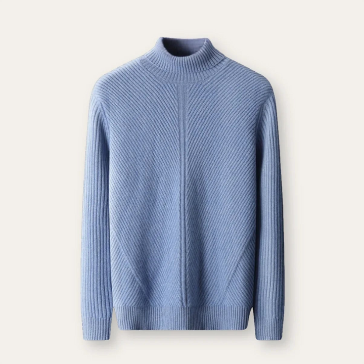 Elia – Dolcevita a coste in cashmere e lana