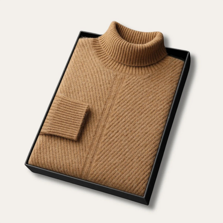 Elia – Dolcevita a coste in cashmere e lana