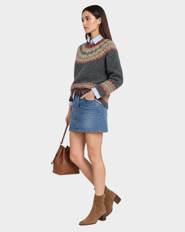 Patrizia – Maglione con motivo nordico