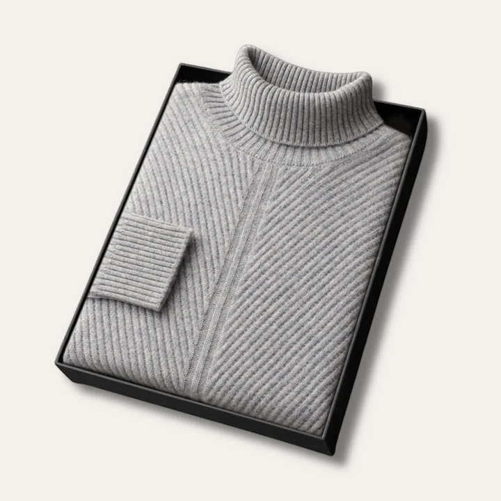 Elia – Dolcevita a coste in cashmere e lana