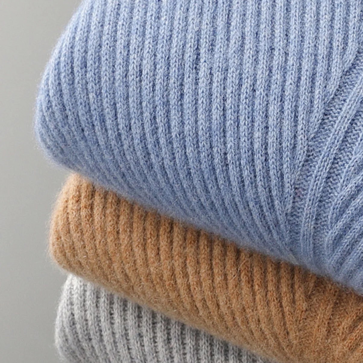 Elia – Dolcevita a coste in cashmere e lana