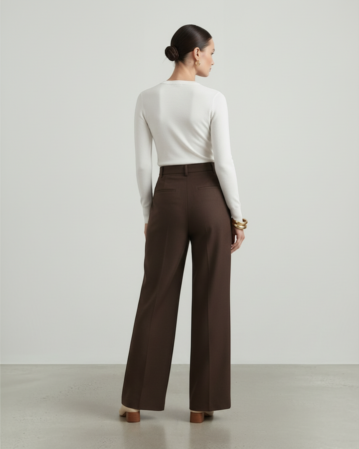 STEFANIA – Pantaloni sartoriali a vita alta e gamba larga