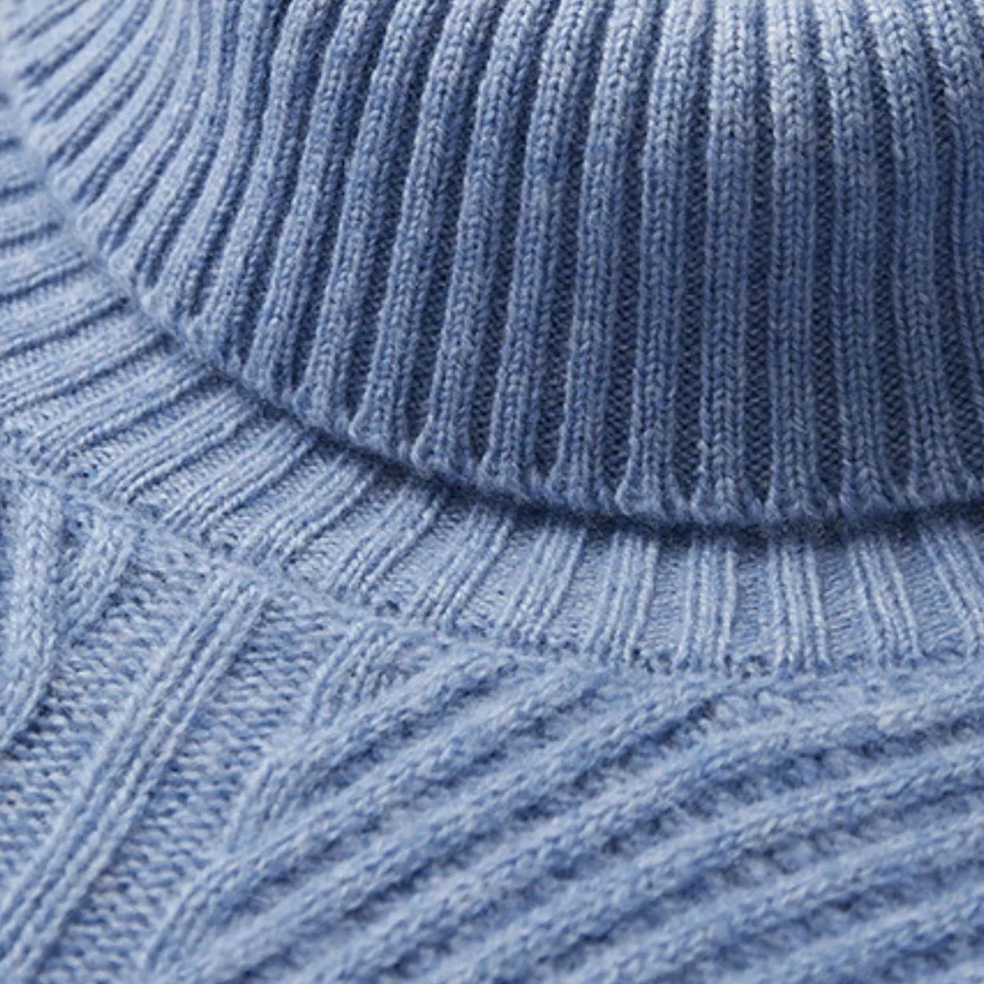 Elia – Dolcevita a coste in cashmere e lana