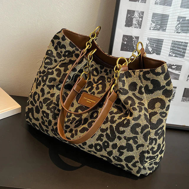 Maria – Borsa tote stampa leopardata