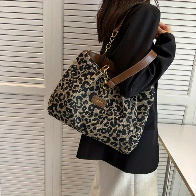 Maria – Borsa tote stampa leopardata