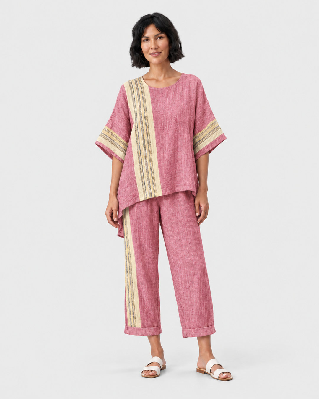 LORENA – Completo estivo lavanda a righe