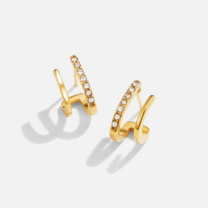 Orecchini a Artiglio in Oro 18K e Cristallo