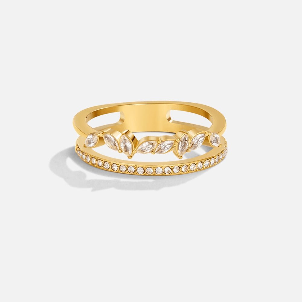 Anello in Cristallo Mia in Oro 18K