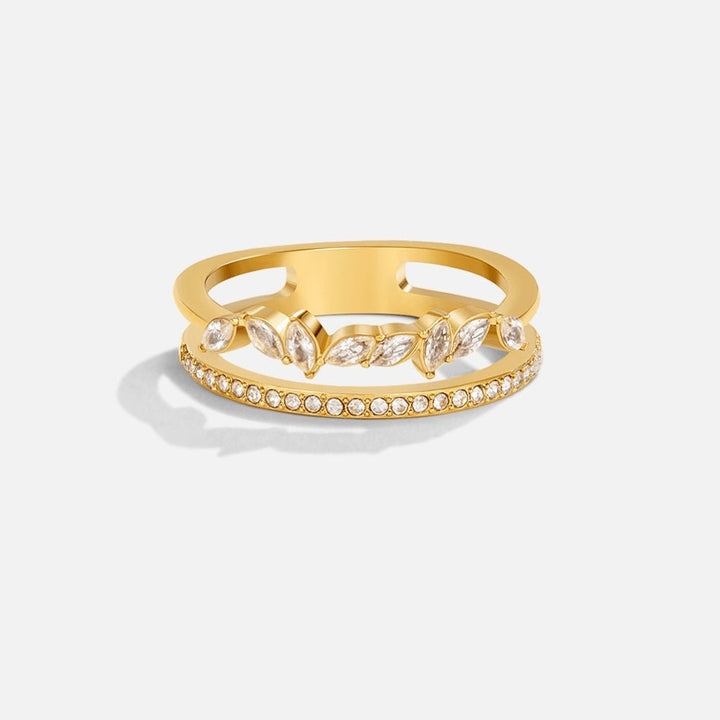 Anello in Cristallo Mia in Oro 18K