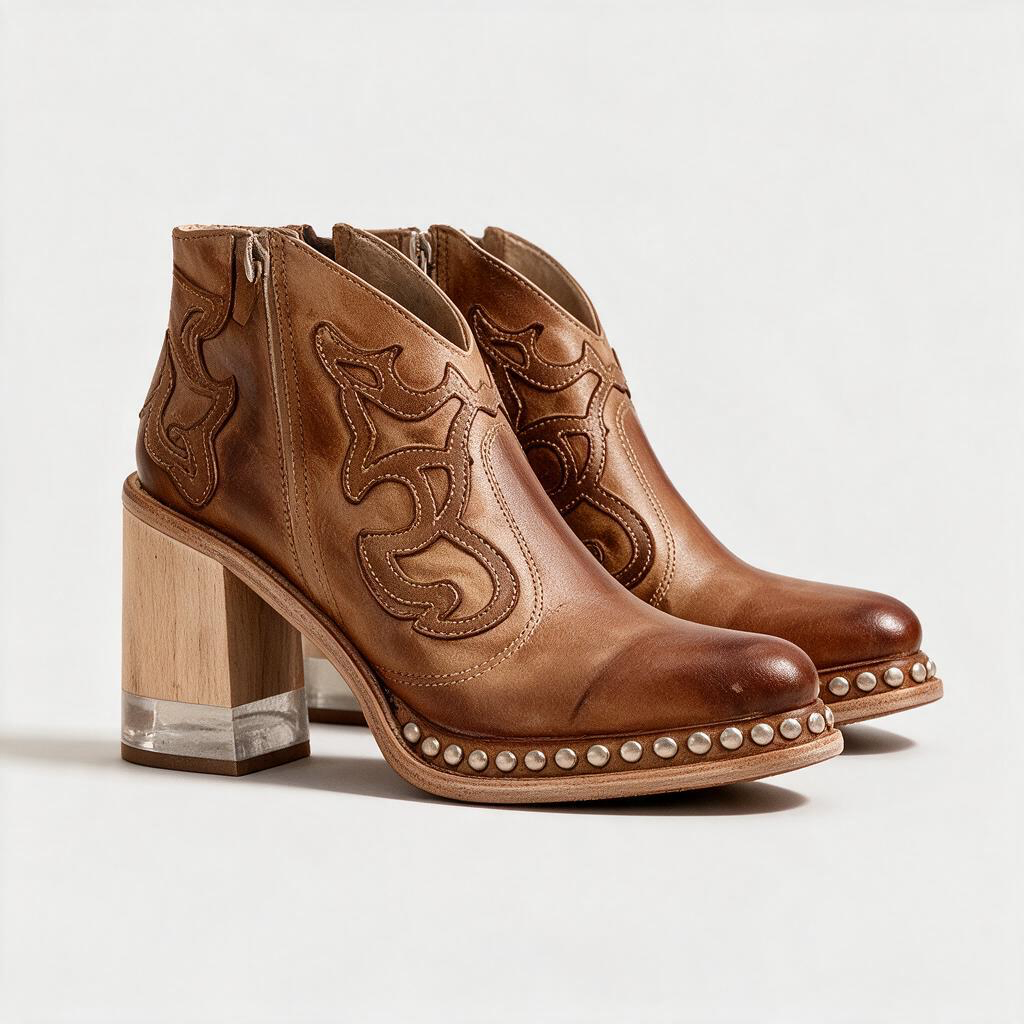 Ginevra – Stivaletto texano ricamato