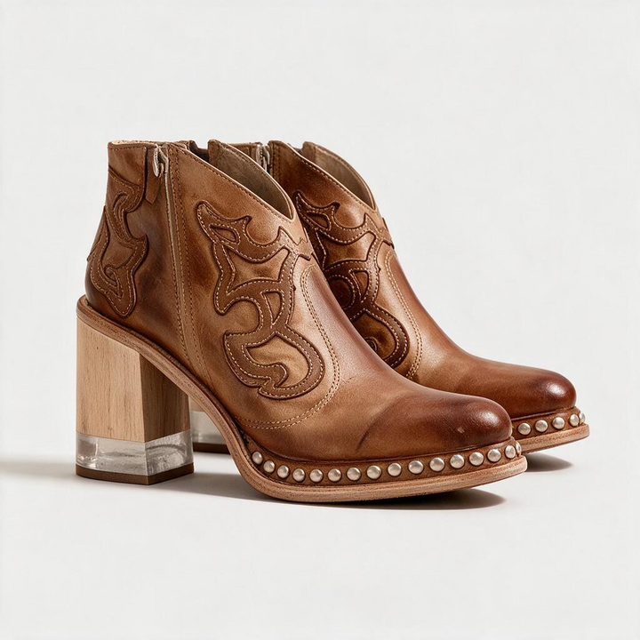 Ginevra – Stivaletto texano ricamato