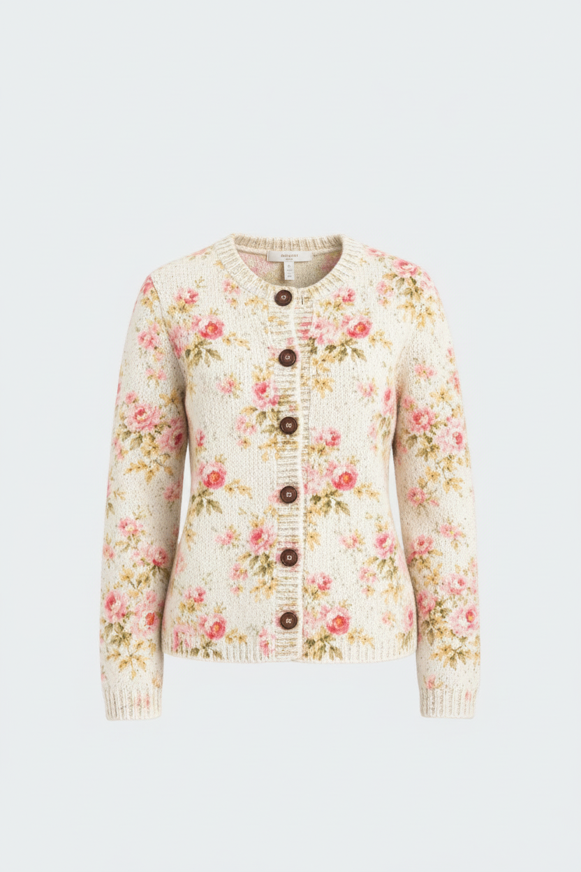 Fabiola – Cardigan con stampa rose