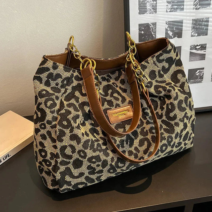 Maria – Borsa tote stampa leopardata