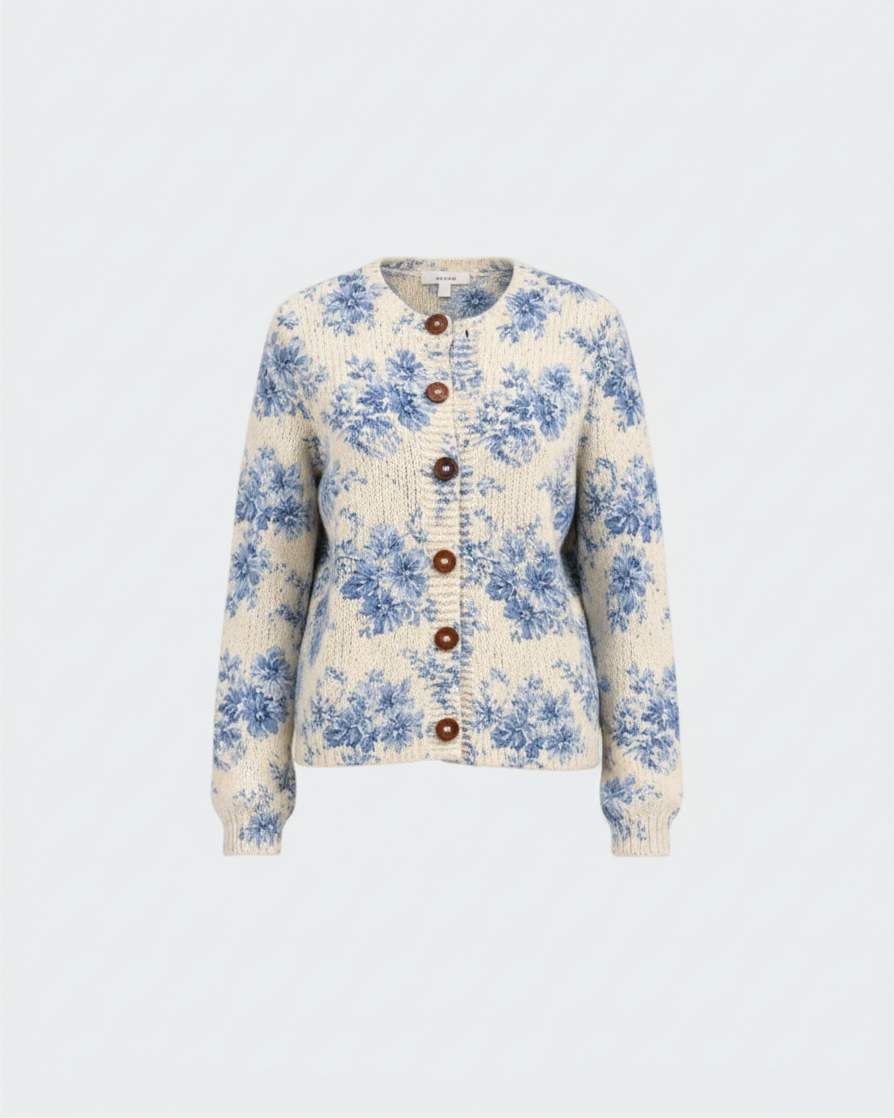 SIMONA – Cardigan con stampa floreale