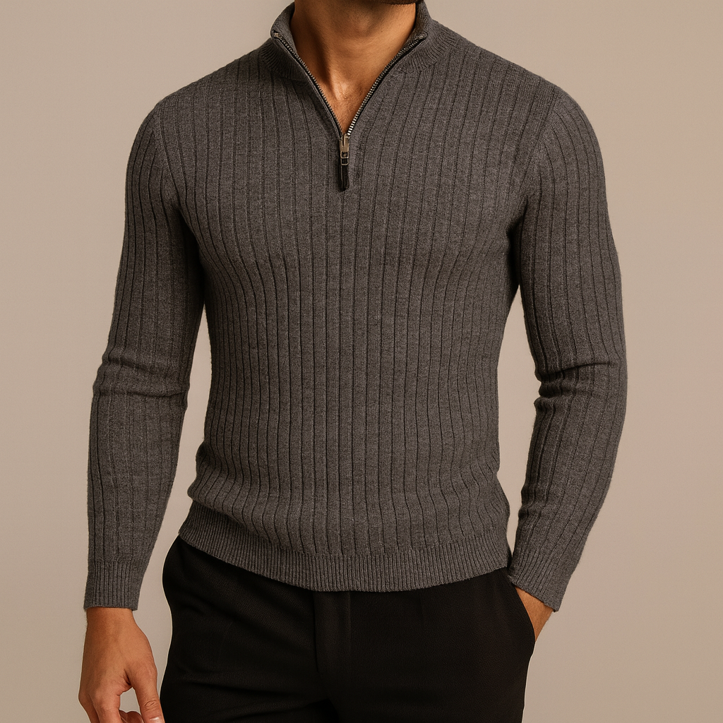 Marcivo Zermatt Maglione a Mezzo Zip con Collo Alto