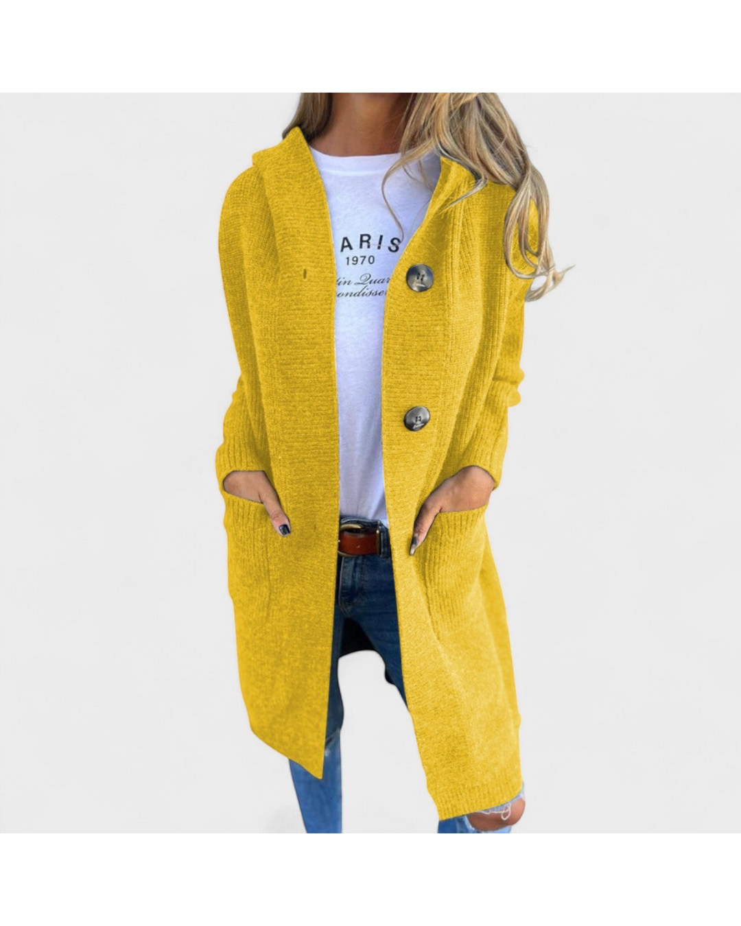 Fiorella – Cardigan lungo con bottoni
