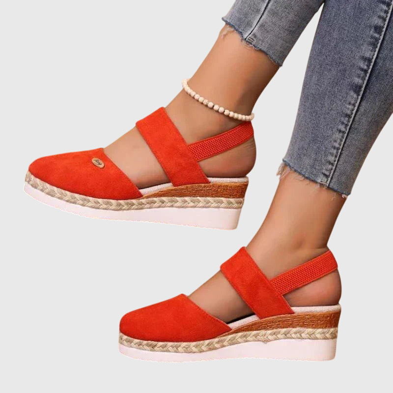 Antónia – Sandali ortopedici ventilati con zeppa 4 cm e gel