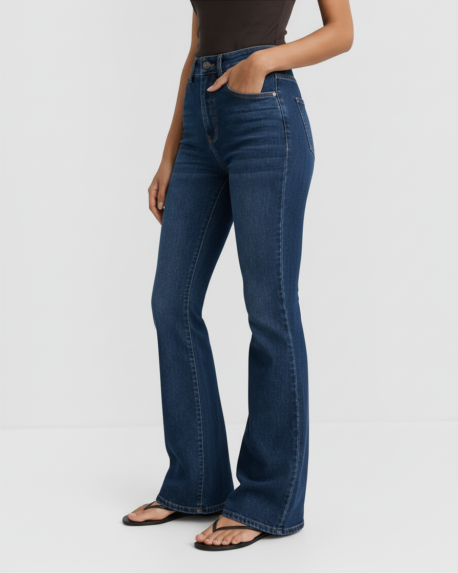 SUSANNA – Jeans a vita alta dal taglio a campana