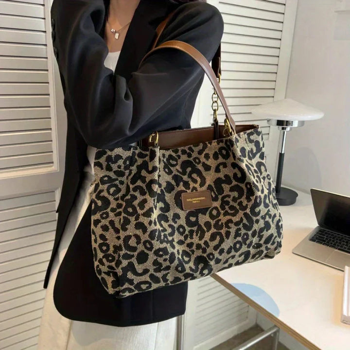 Maria – Borsa tote stampa leopardata