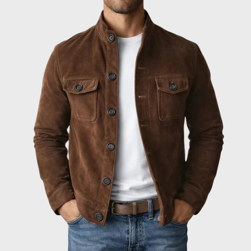 MATTIA – Giacca camicia in suede