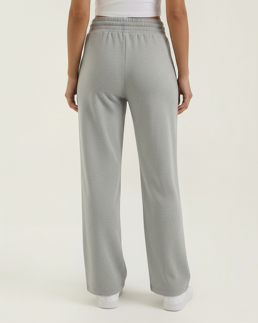 PIA – Pantaloni in felpa a vita alta con gamba larga