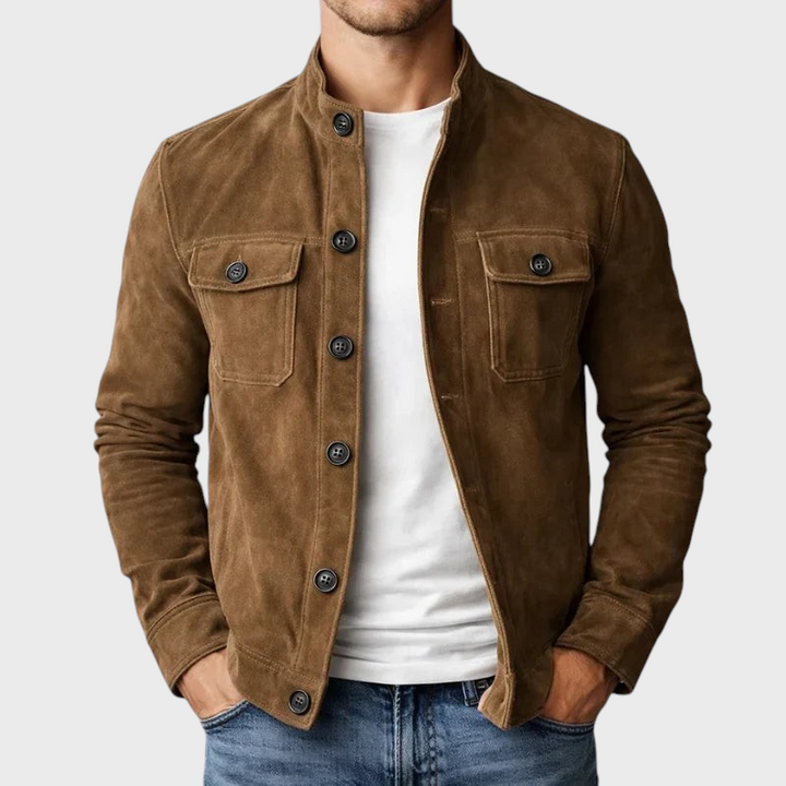 MATTIA – Giacca camicia in suede
