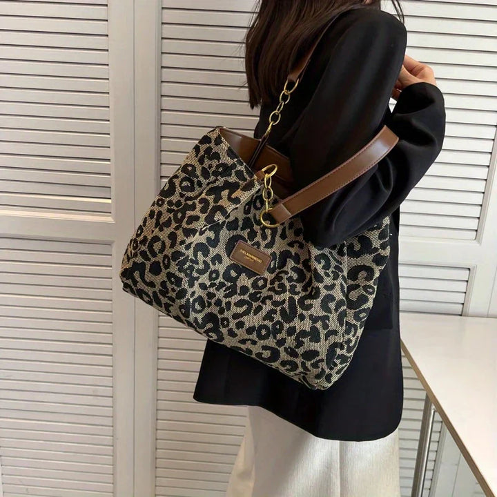 Maria – Borsa tote stampa leopardata
