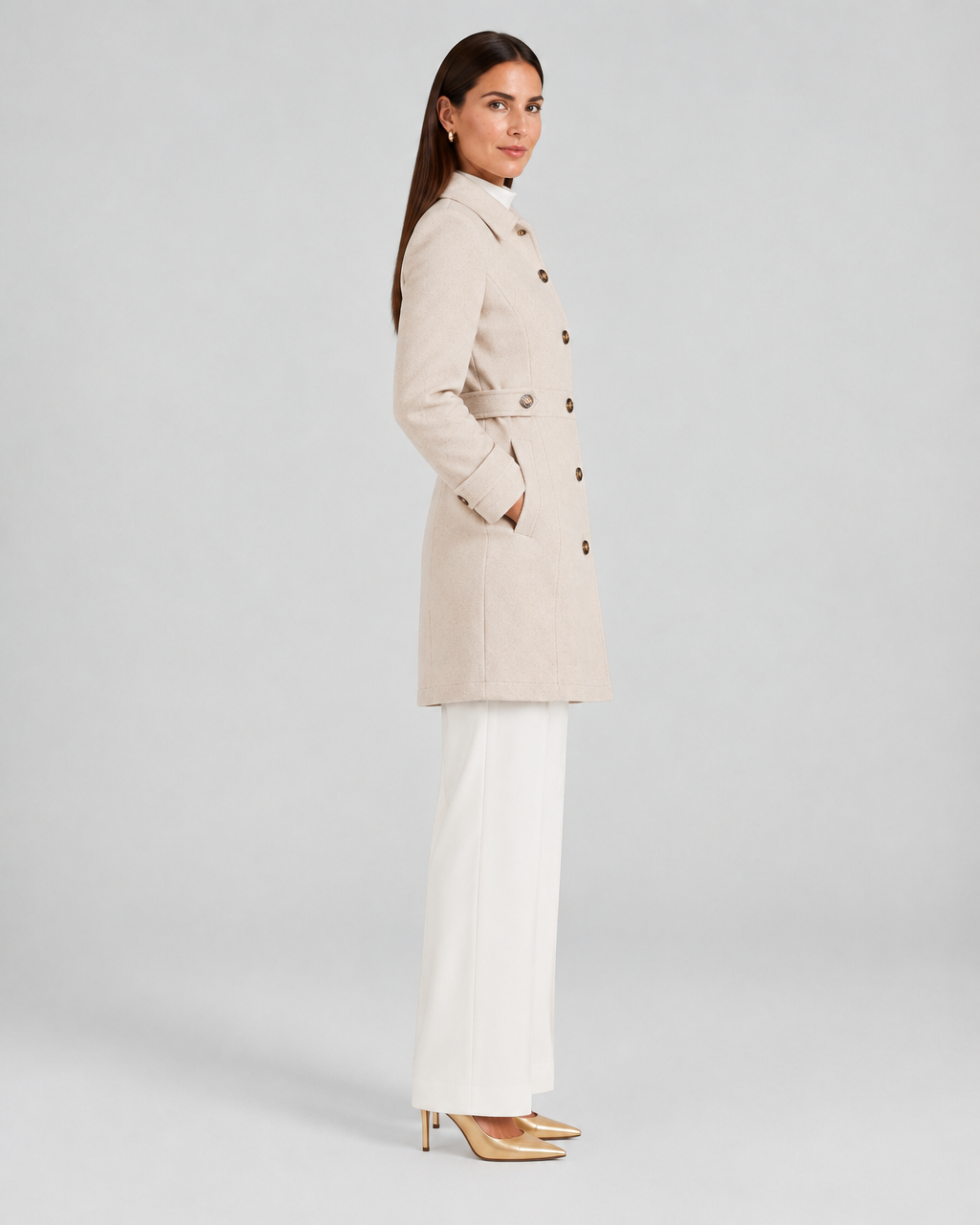 ROSALINDA – Cappotto corto con bottoni