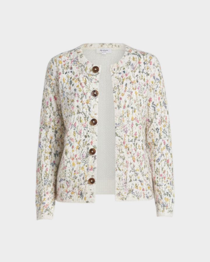Veronica – Cardigan floreale con bottoni