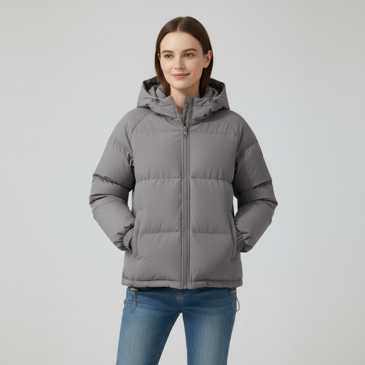 ELIDE, giacca imbottita con cappuccio – Luna Moda