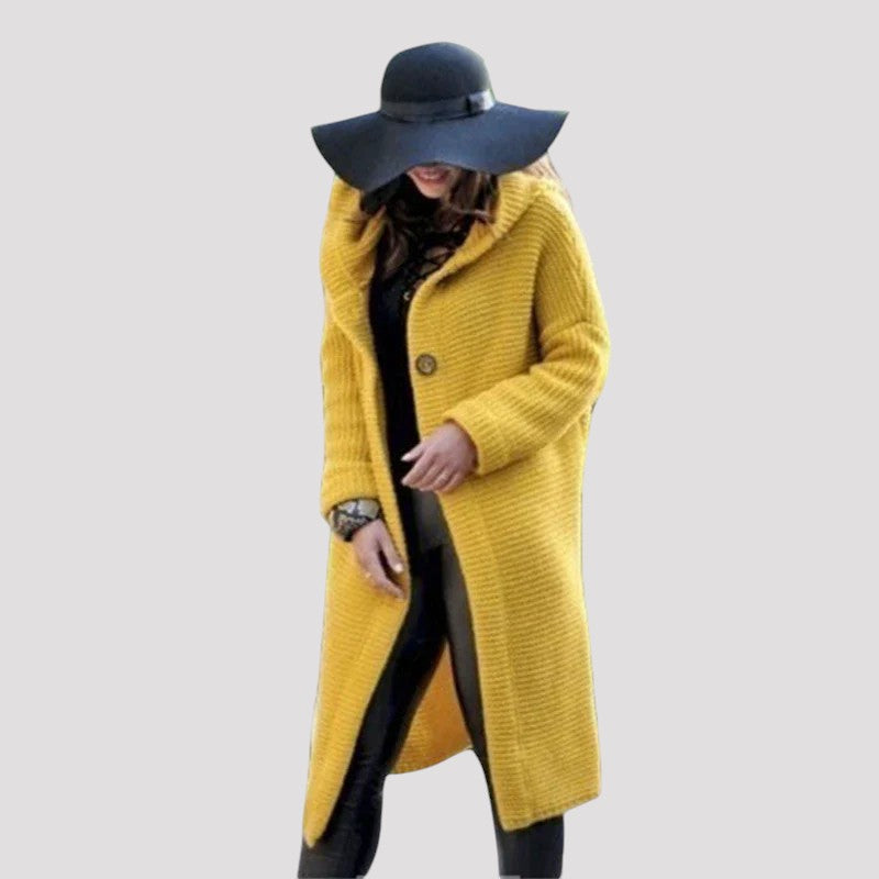 Noemi – Cardigan lungo con cappuccio