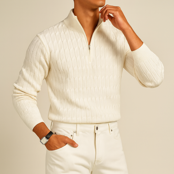 Marcivo Cresta Avorio Zip Knit