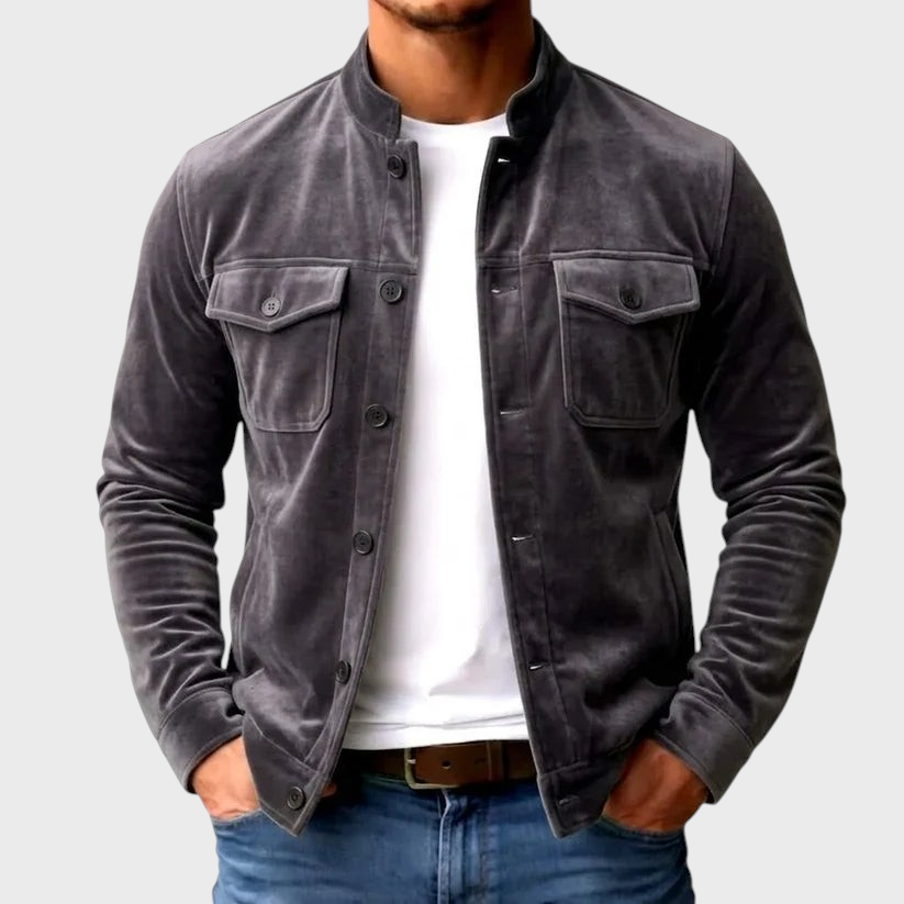 MATTIA – Giacca camicia in suede