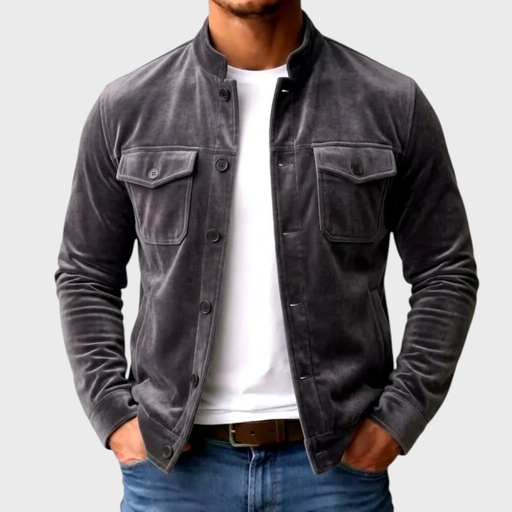 MATTIA – Giacca camicia in suede