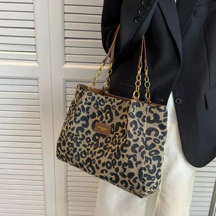 Maria – Borsa tote stampa leopardata