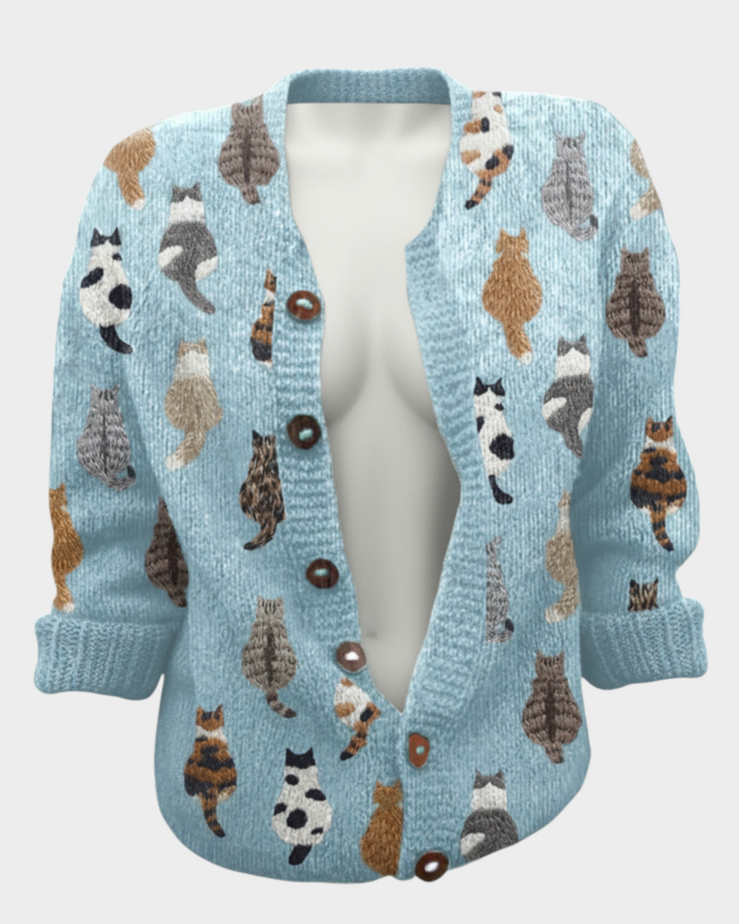 Sofia – Cardigan con stampa gatti
