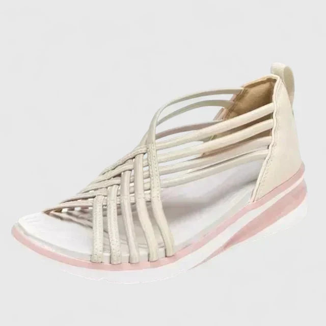 DONATELLA – Sandalo con plateau intrecciato
