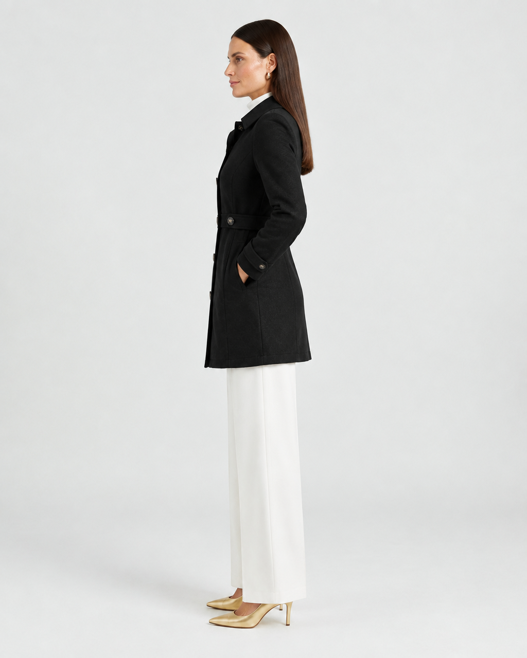 ROSALINDA – Cappotto corto con bottoni