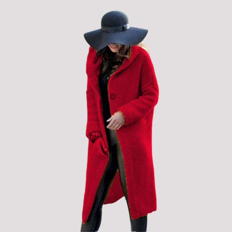 Noemi – Cardigan lungo con cappuccio