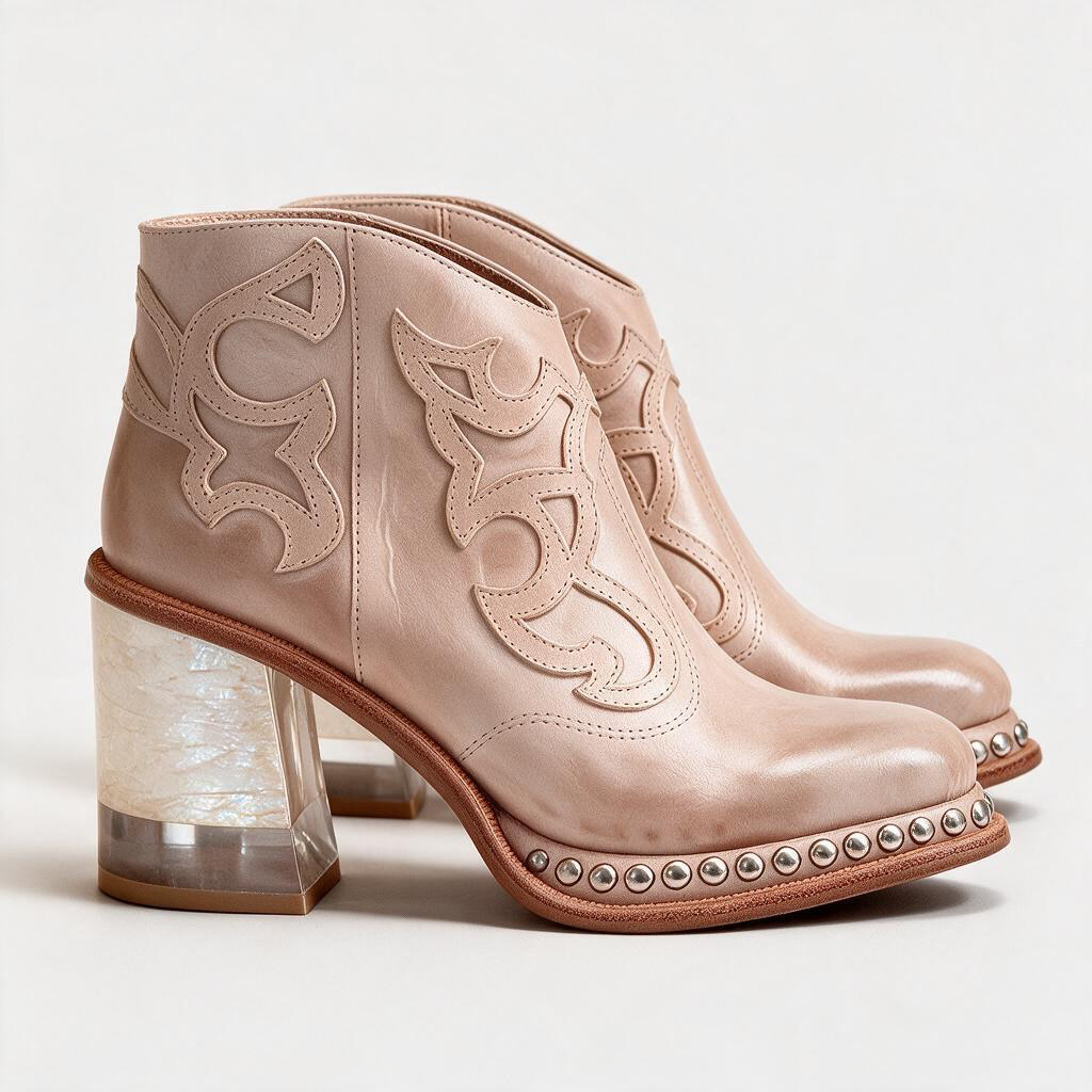 Ginevra – Stivaletto texano ricamato