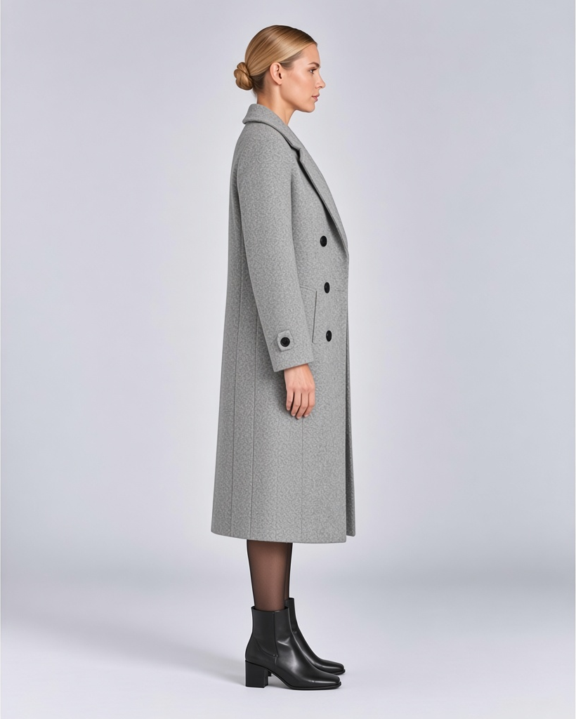 RITA – Cappotto lungo doppiopetto