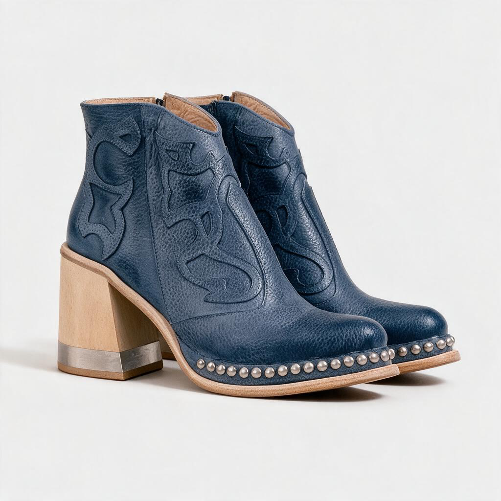 Ginevra – Stivaletto texano ricamato