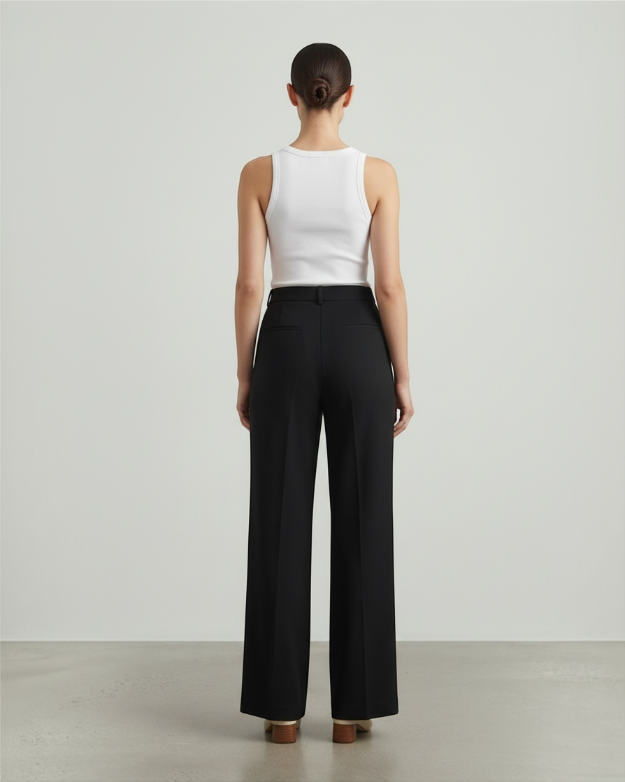 STEFANIA – Pantaloni sartoriali a vita alta e gamba larga