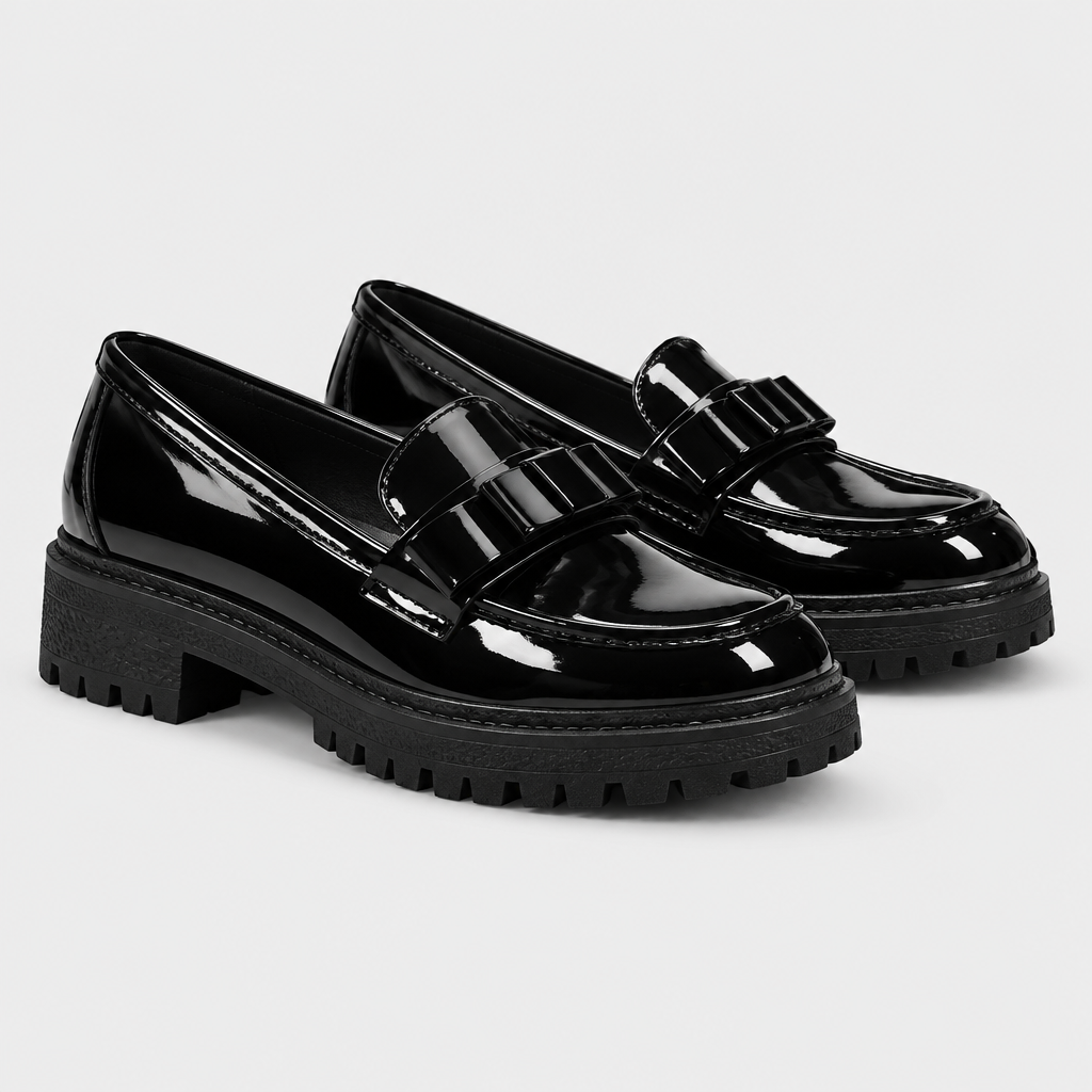 Valentina – Mocassino verniciato con fiocco