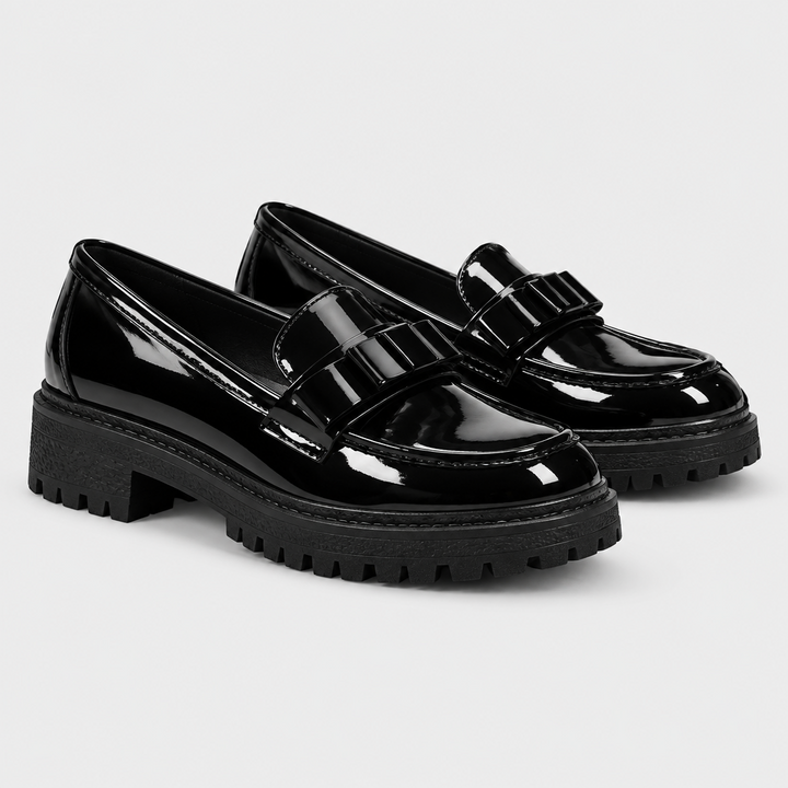 Valentina – Mocassino verniciato con fiocco