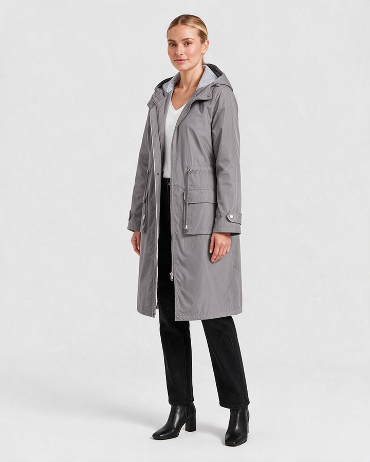 ONDINA – Trench leggero con cappuccio