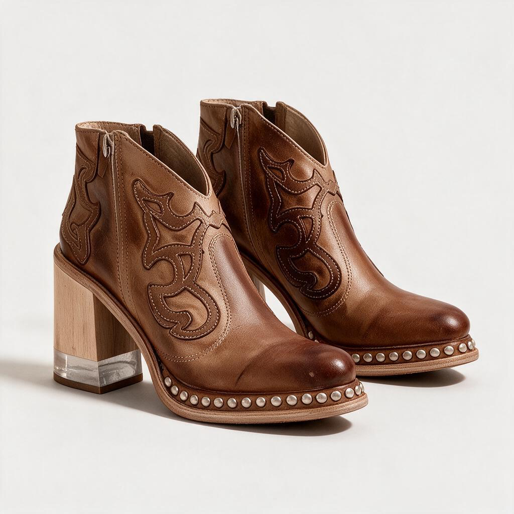Ginevra – Stivaletto texano ricamato