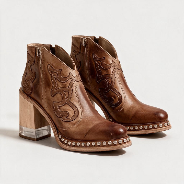 Ginevra – Stivaletto texano ricamato